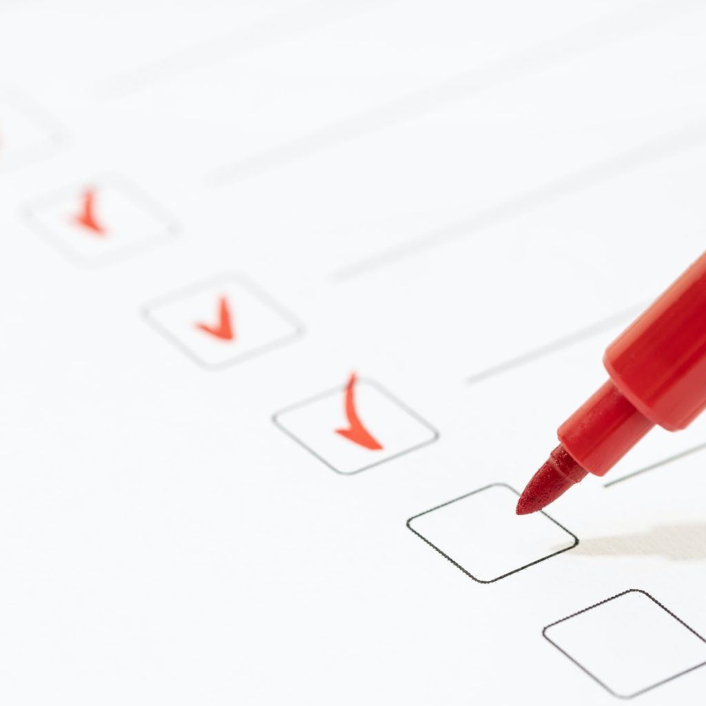 Checklist task concept