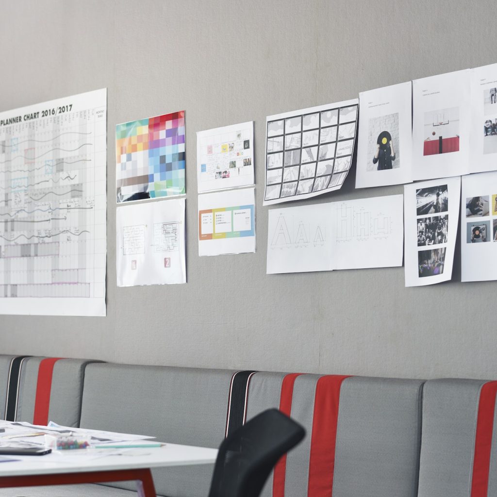 Startup Business Board Showing Task Strategy Plan Mission